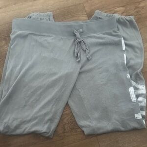 PINK Victoria's Secret Gray Pull-On Joggers with Side Logo